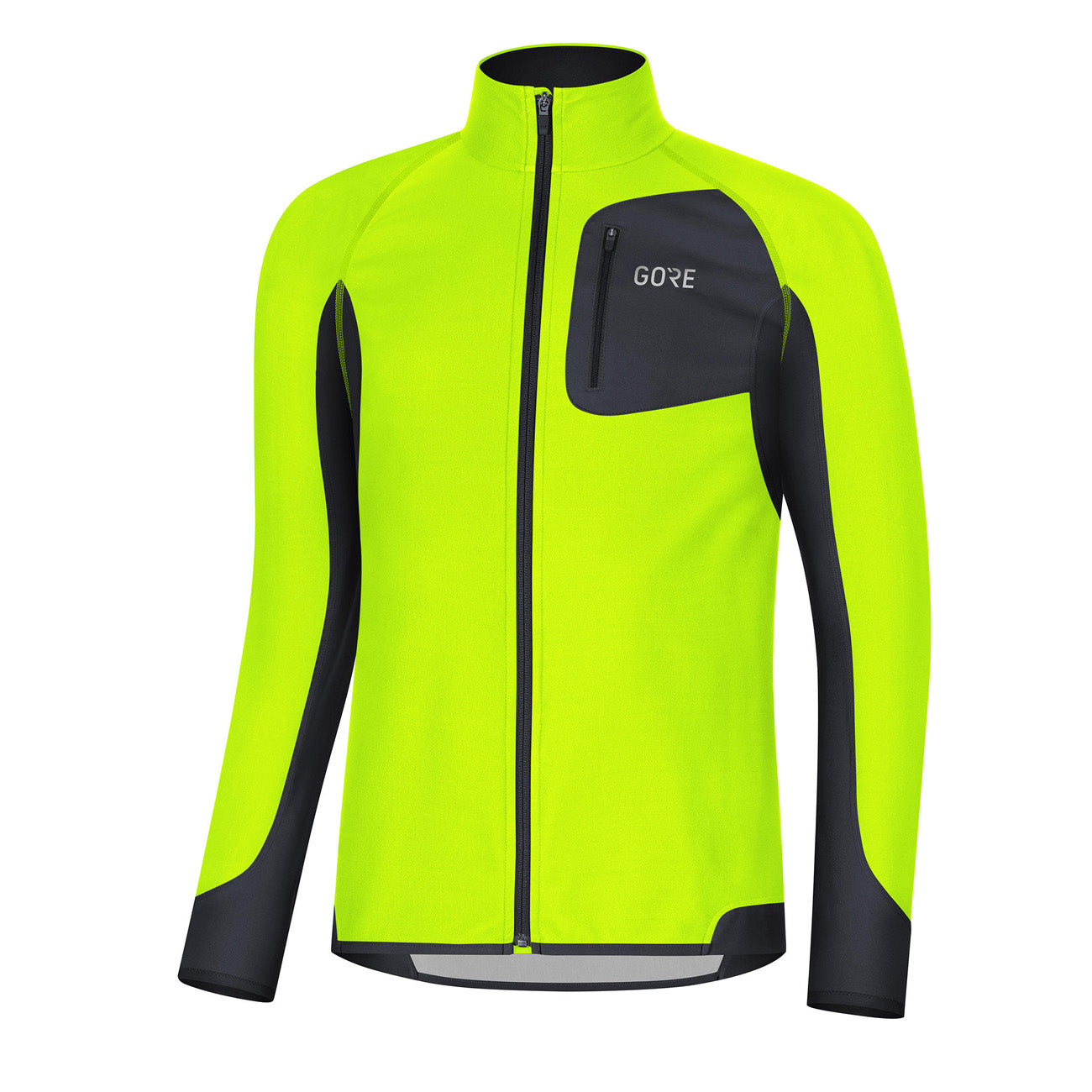 Gore Wear R3 Partial Gore Windstopper Shirt Herren Neon Yellow Black