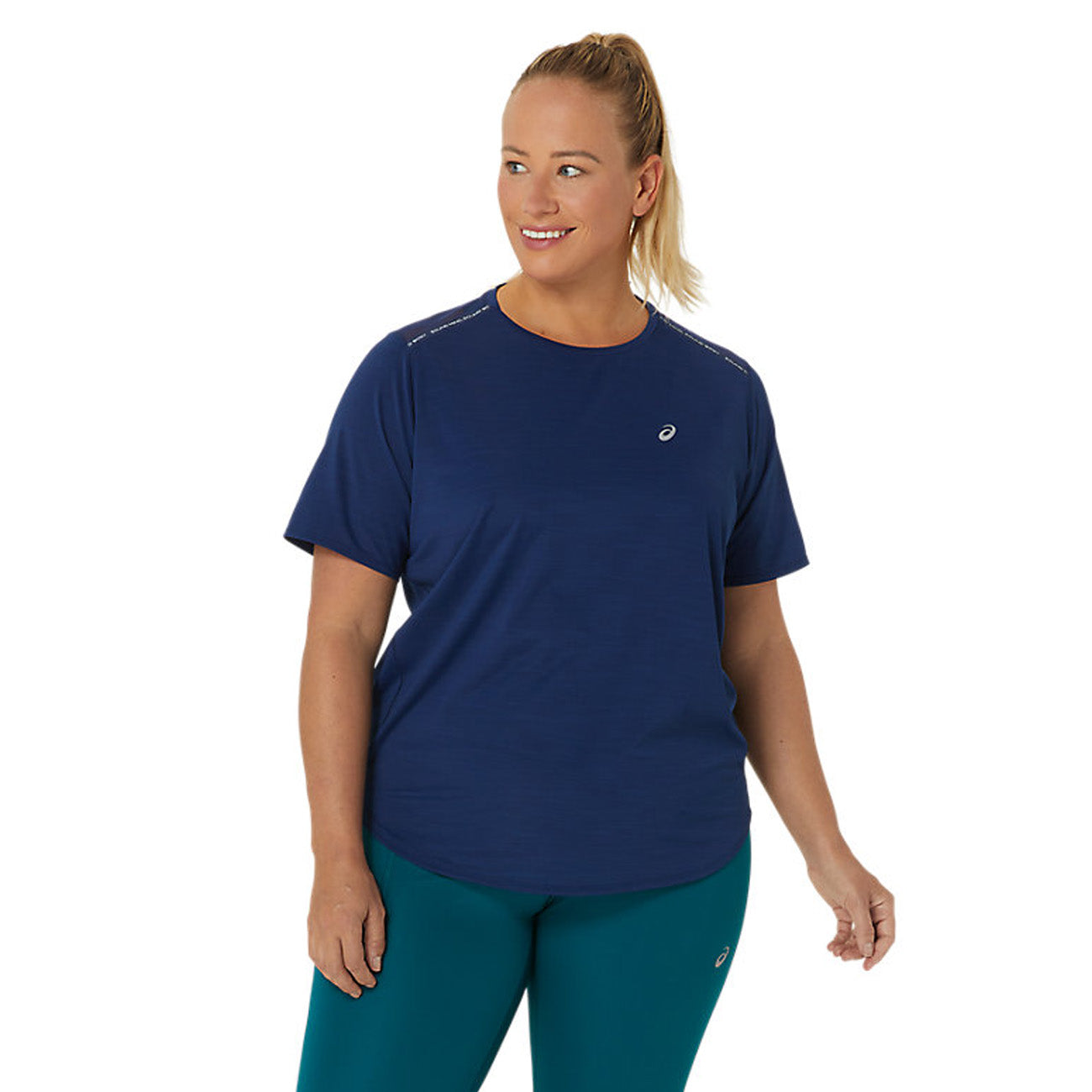 Asics Road SS Top Damen Blue Expanse