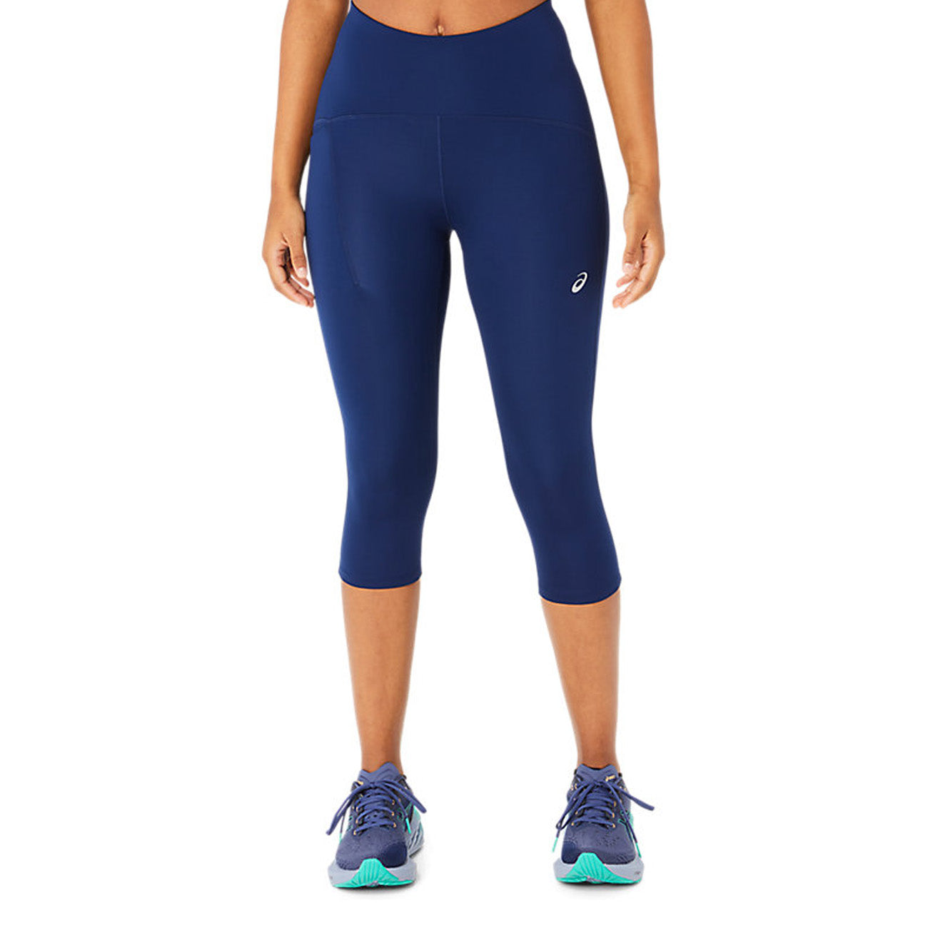 Asics Road High Waist Capri Tight Damen Blue Expanse