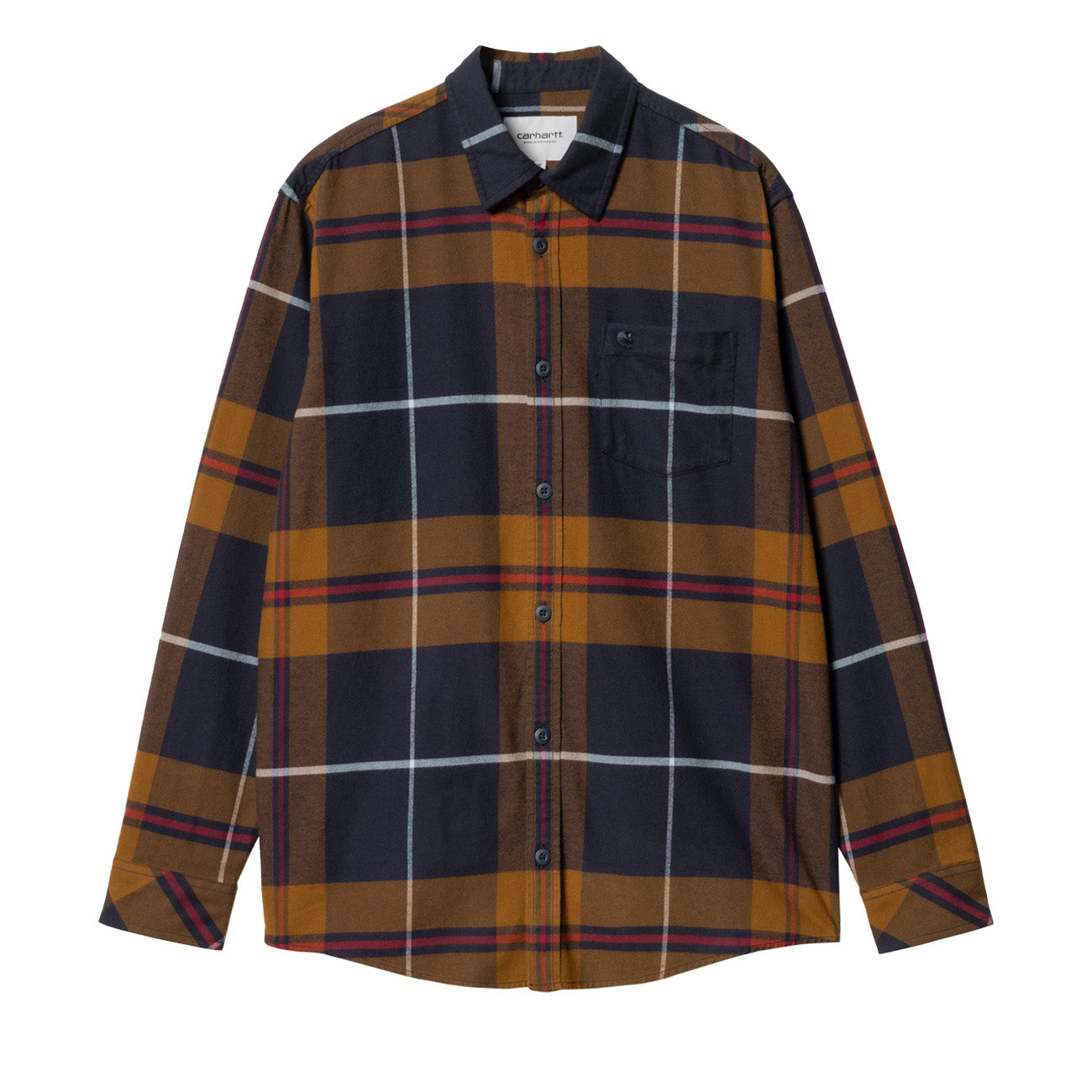 Carhartt WIP L/S Garnett Shirt Garnett Check Deep H Brown