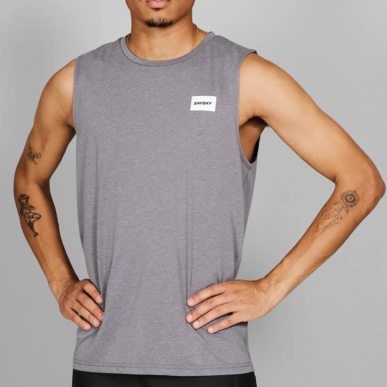 Saysky Clean Motion Tank Grey Melange