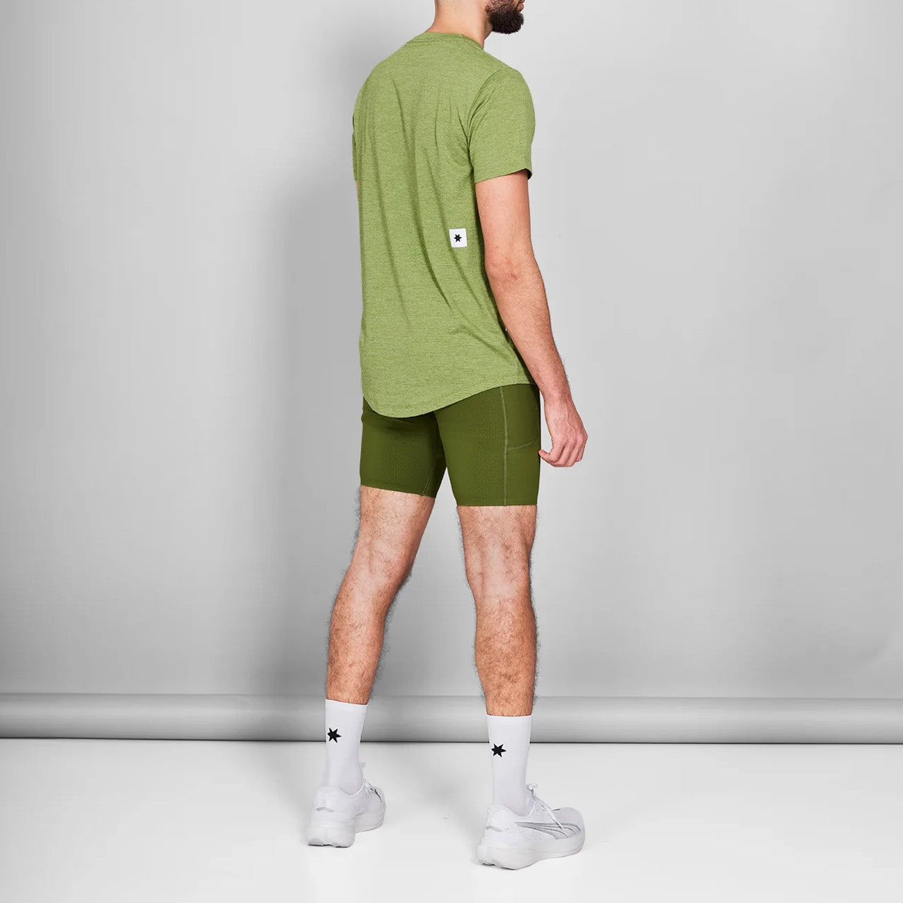 Saysky Logo Combat Pro T-Shirt Green Melange