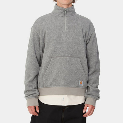 Carhartt WIP Luther Half Zip Sweat Herren Misty Grey Heather