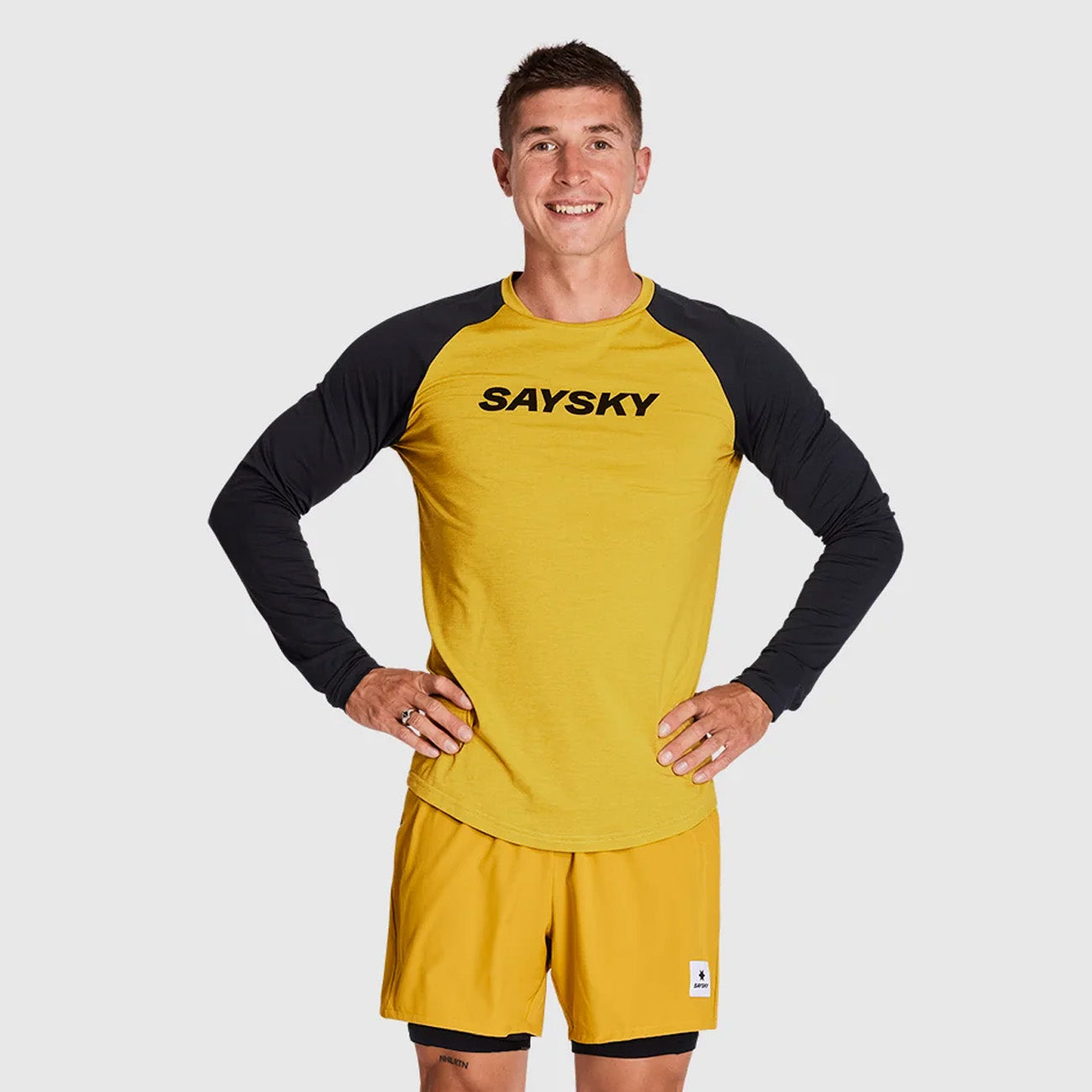 Saysky Logo Pace Long Sleeve Yellow