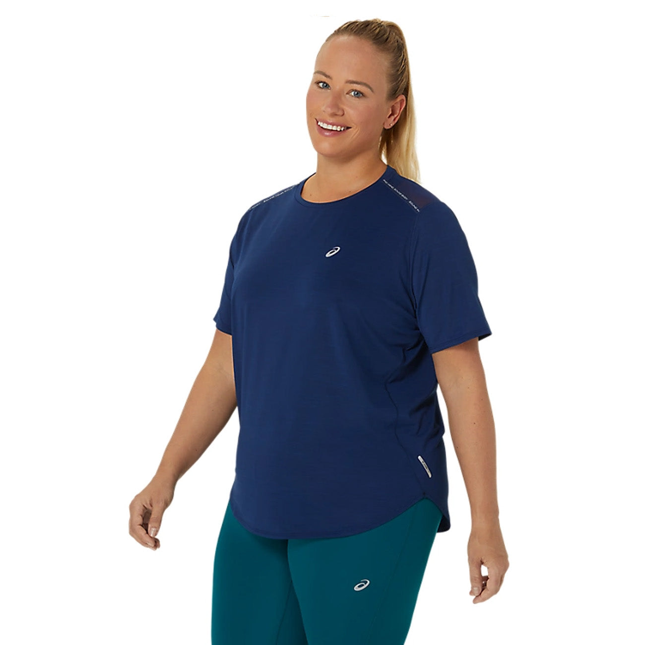 Asics Road SS Top Damen Blue Expanse