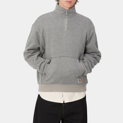 Carhartt WIP Luther Half Zip Sweat Herren Misty Grey Heather