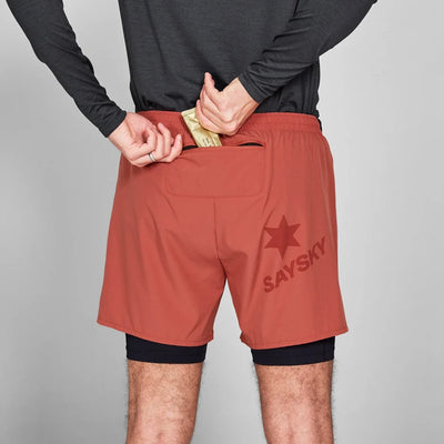 Saysky 2 in 1 Pace Shorts 5'' Red