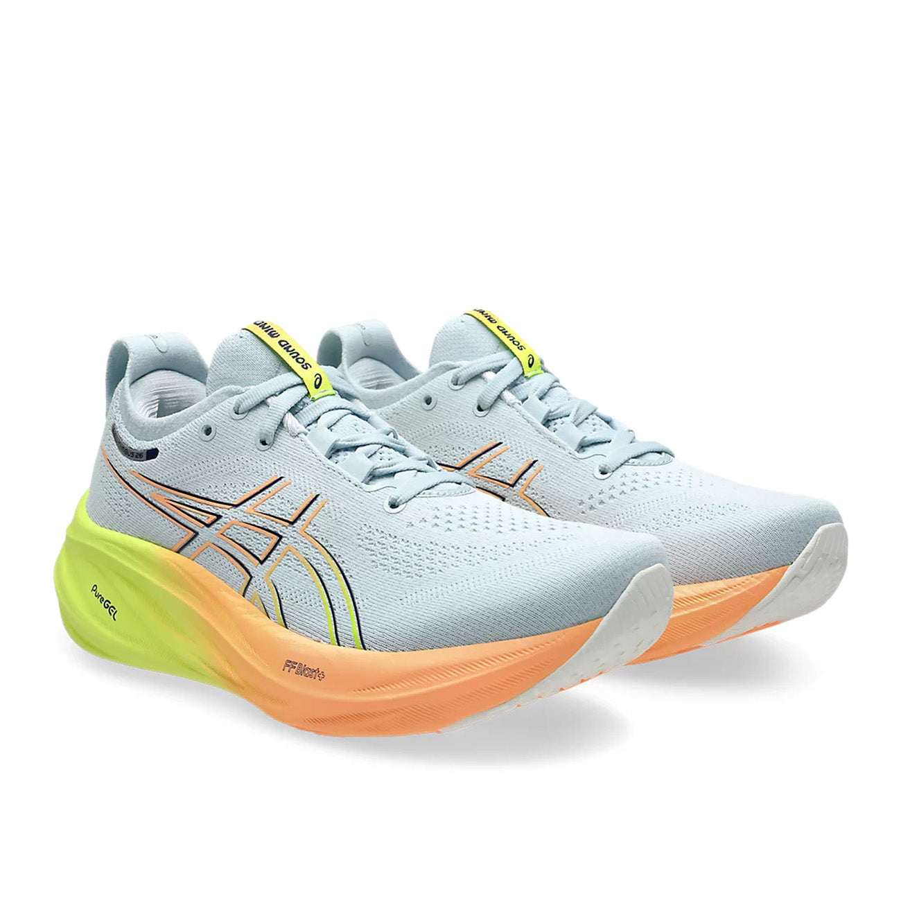 Asics Gel-Nimbus 26 PARIS Damen Cool Grey Safety Yellow