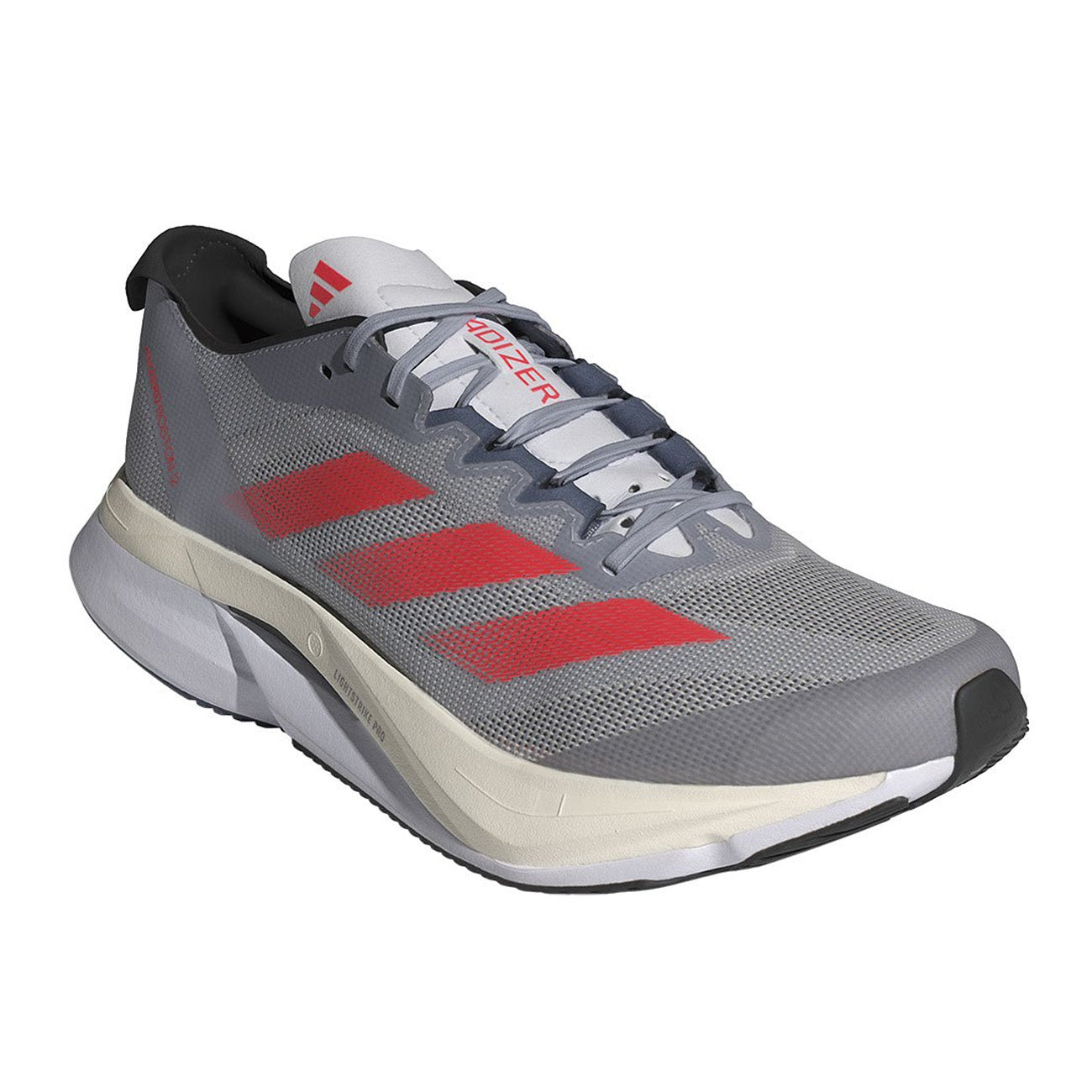 adidas Adizero Boston 12 M Herren Grey Solar Red