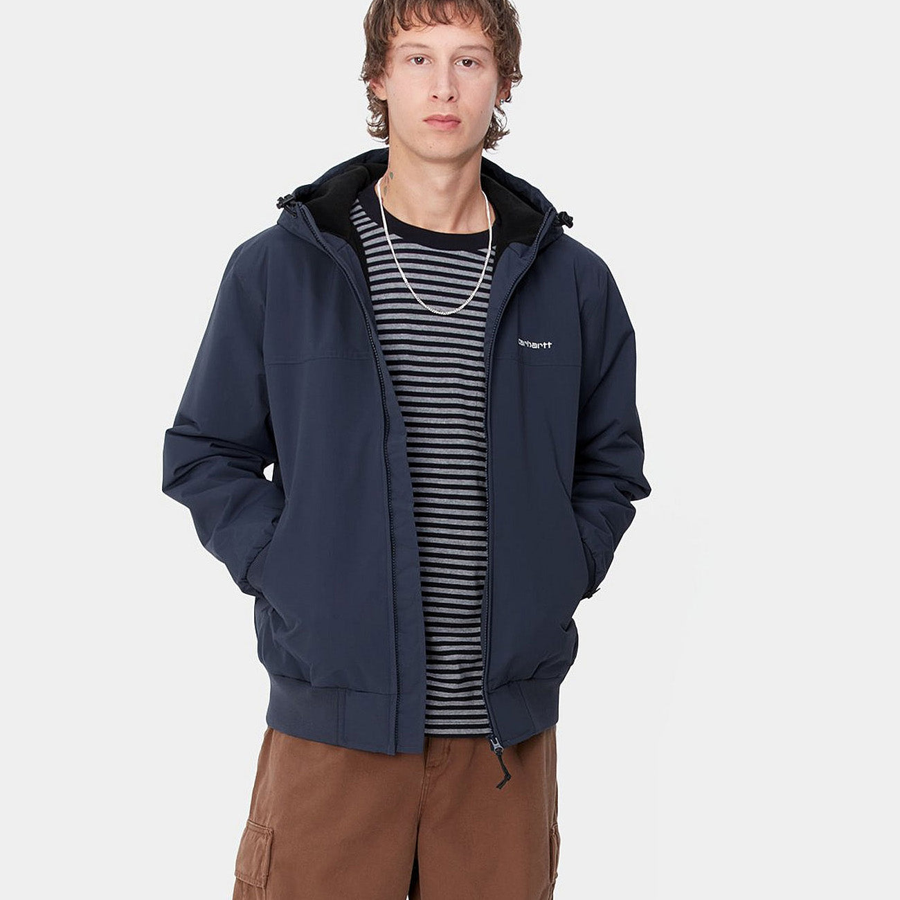 Carhartt WIP Hooded Sail Jacket Herren Air Force Blue White