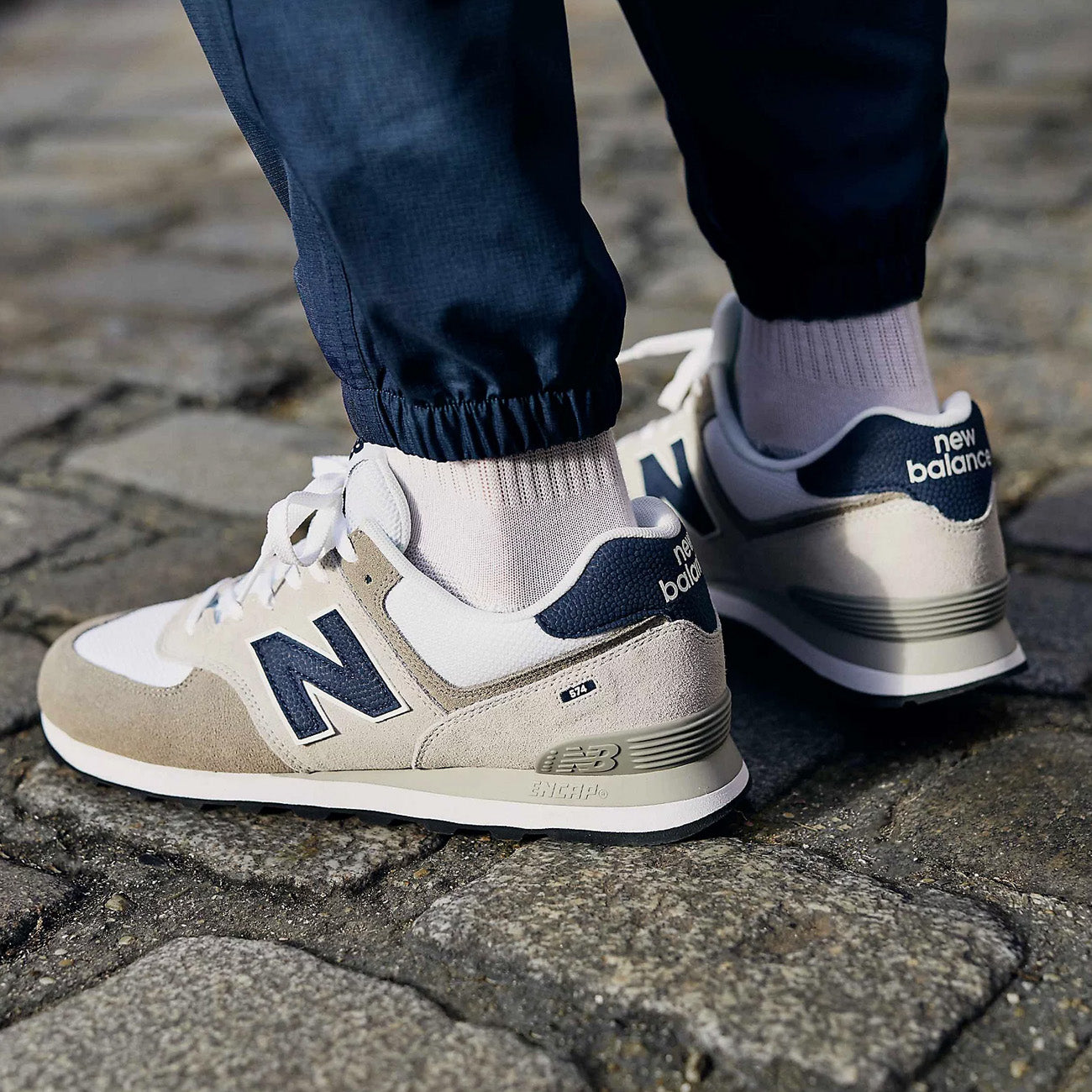 New Balance ML 574 EAG Herren Rain Cloud White Marblehead